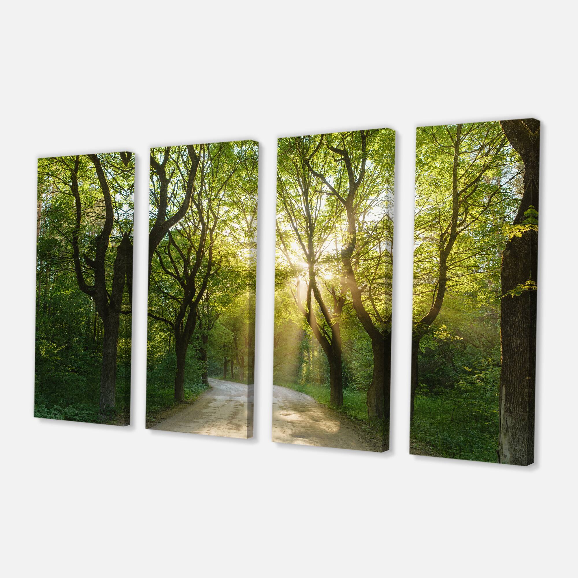 Designart - Evening in Green Forest